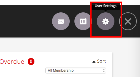 user settings icon