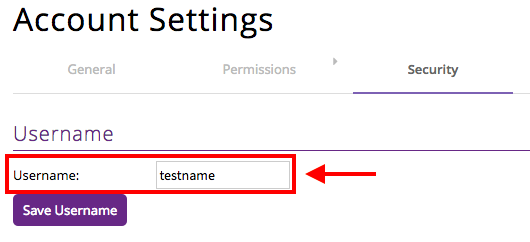 screenshot of account settings page