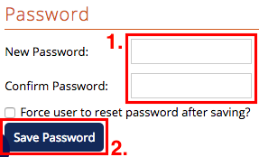 Save new password